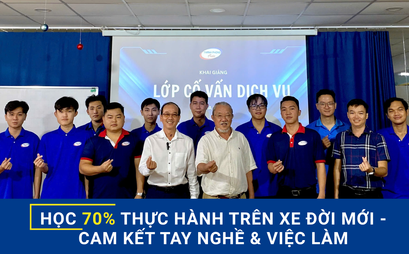 Học viên thực hành tại xưởng đào tạo Thanh Phong Auto